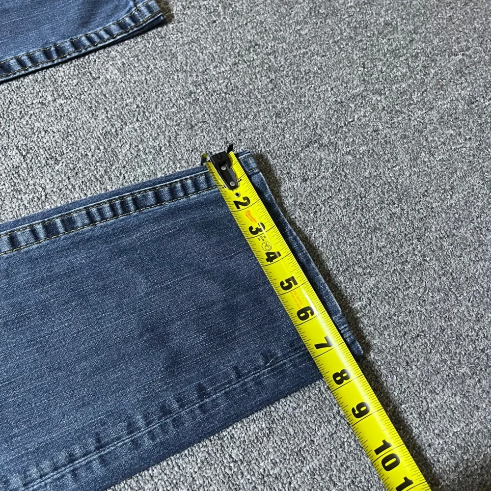 True Religion Slim Flap Old Multi SN Jeans Size 32 Blue Denim Y2K Streetwear